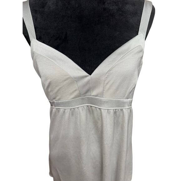 Express Women’s Baby Doll Tank Satin Straps Gray L Y2K Preppy Coquette Feminine - Picture 2 of 10